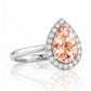Mirabel, Morganite and Lab Diamond Ring - Victoria's Jewellery