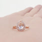 Mirabel, Morganite and Lab Diamond Ring