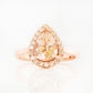 Mirabel, Morganite and Lab Diamond Ring