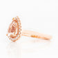 Mirabel, Morganite and Lab Diamond Ring