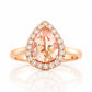 Mirabel, Morganite and Lab Diamond Ring - Victoria's Jewellery