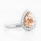 Mirabel, Morganite and Lab Diamond Ring