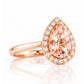 Mirabel, Morganite and Lab Diamond Ring - Victoria's Jewellery