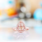 Mirabel, Morganite and Lab Diamond Ring