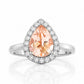 Mirabel, Morganite and Lab Diamond Ring - Victoria's Jewellery