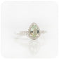 Pear cut Prasiolite and Lab Grown Diamond Halo Engagement Ring - Victoria's Jewellery