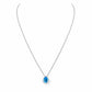 Sage, Swiss Blue Topaz and Diamond Necklace