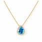 Sage, Swiss Blue Topaz and Diamond Necklace