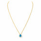 Sage, Swiss Blue Topaz and Diamond Necklace