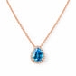 Sage, Swiss Blue Topaz and Diamond Necklace