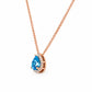 Sage, Swiss Blue Topaz and Diamond Necklace