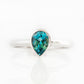 Linda, Pear cut Swiss Blue Topaz Ring