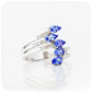 Pear Cut Tanzanite and Diamond Shooting Star Ring