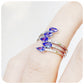 Pear Cut Tanzanite and Diamond Shooting Star Ring