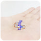 Pear Cut Tanzanite and Diamond Shooting Star Ring