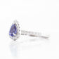 Pear cut Tanzanite and Diamond Engagement Ring - Victoria's Jewellery