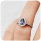 Pear cut Tanzanite and Diamond Engagement Ring - Victoria's Jewellery