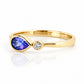 Jade, Tanzanite and Lab Diamond Ring - Victoria's Jewellery