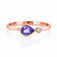 Jade, Tanzanite and Lab Diamond Ring - Victoria's Jewellery