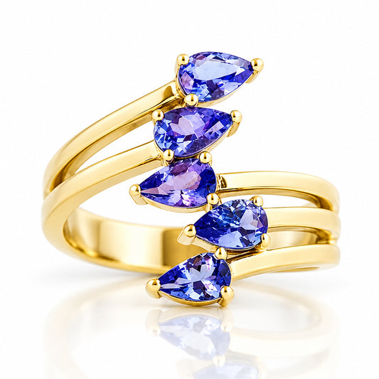 Ciela, a Tanzanite Shooting Star Ring - Victoria's Jewellery