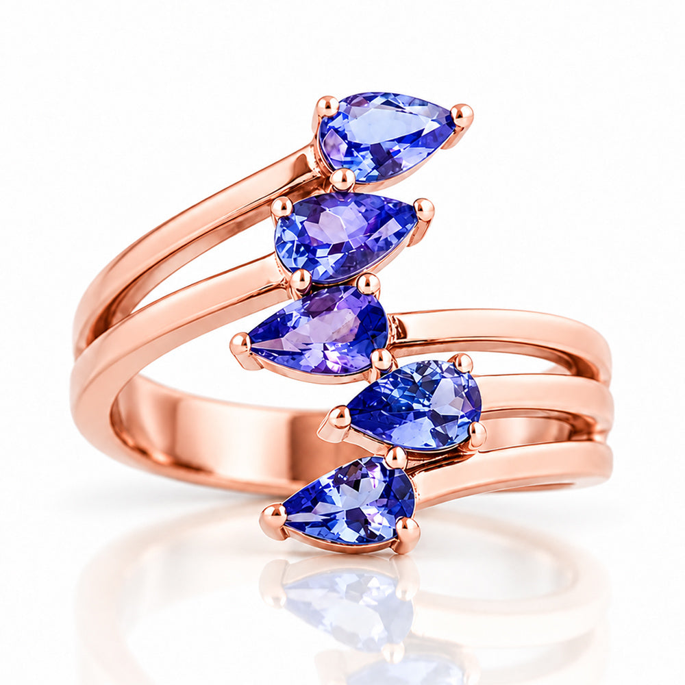 Ciela, a Tanzanite Shooting Star Ring - Victoria's Jewellery