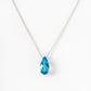 Pear cut Swiss Blue Topaz Necklace