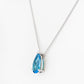 Pear cut Swiss Blue Topaz Necklace