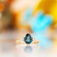 Sienna, a London Blue Topaz and White Sapphire Trilogy Ring - Victoria's Jewellery
