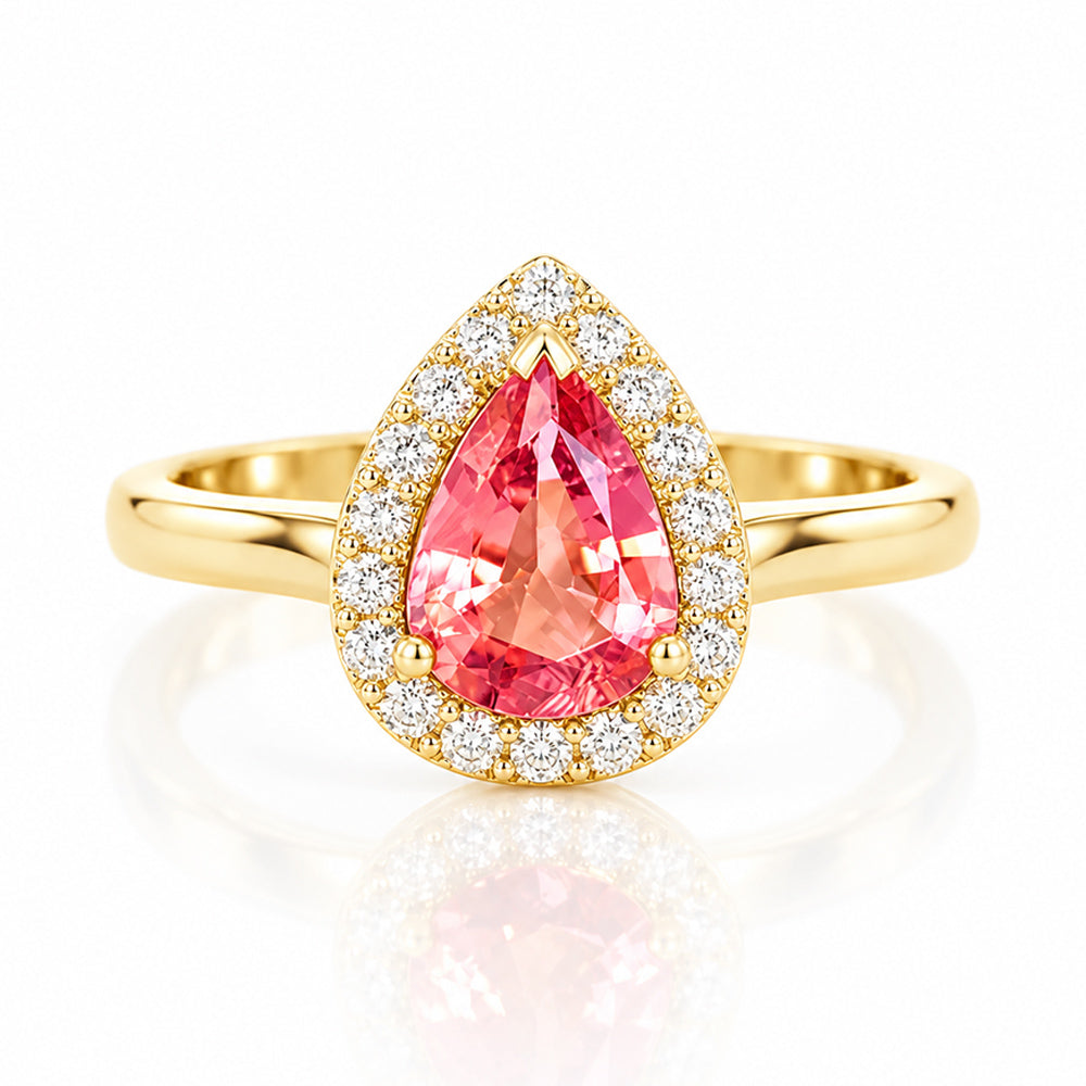 Clara, Pink Tourmaline and Diamond Ring - Victoria's Jewellery