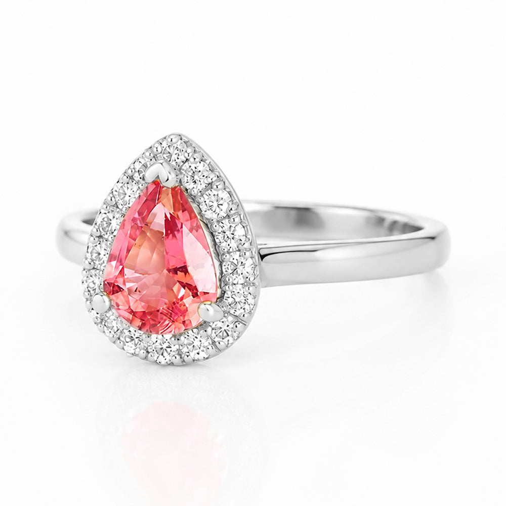 Clara, Pink Tourmaline and Diamond Ring - Victoria's Jewellery