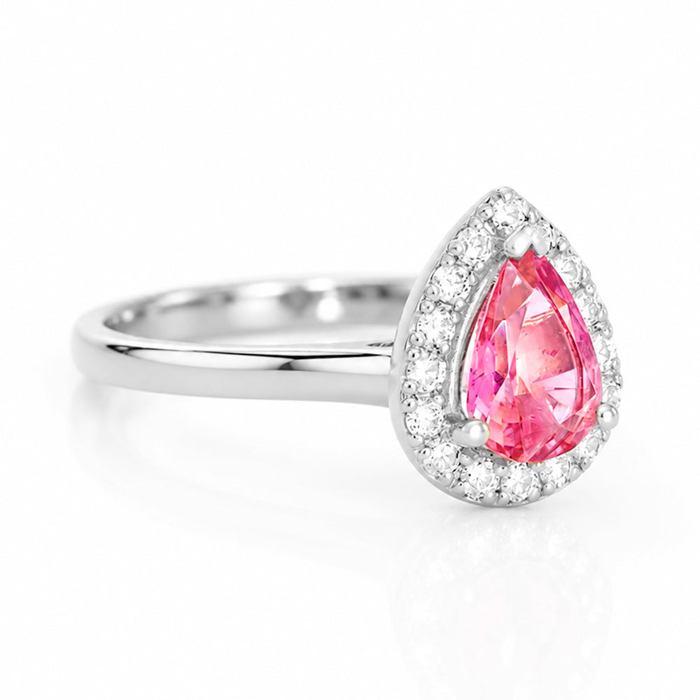 Clara, Pink Tourmaline and Diamond Ring - Victoria's Jewellery