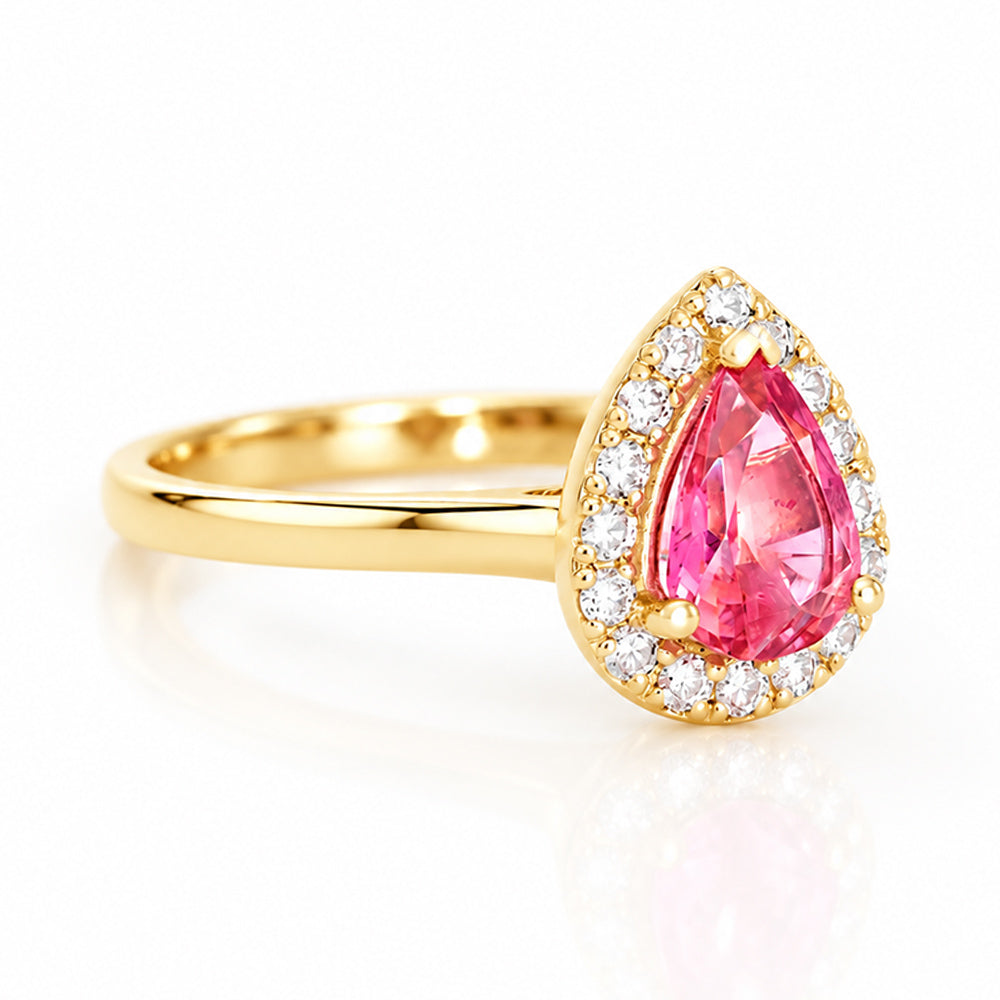 Clara, Pink Tourmaline and Diamond Ring - Victoria's Jewellery