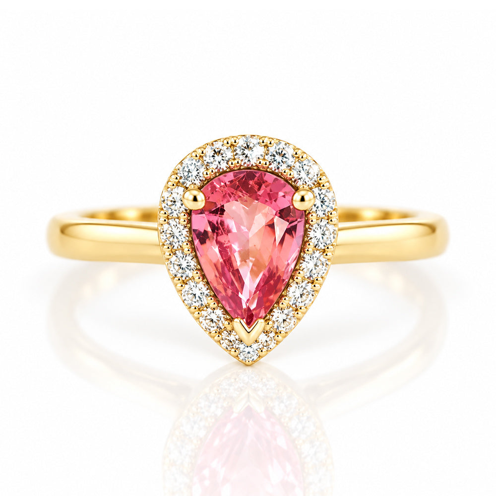 Clara, Pink Tourmaline and Diamond Ring - Victoria's Jewellery