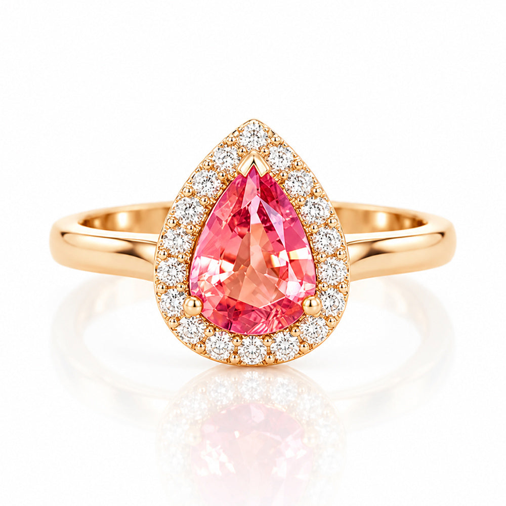 Clara, Pink Tourmaline and Diamond Ring - Victoria's Jewellery