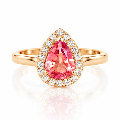 Clara, Pink Tourmaline and Diamond Ring - Victoria's Jewellery