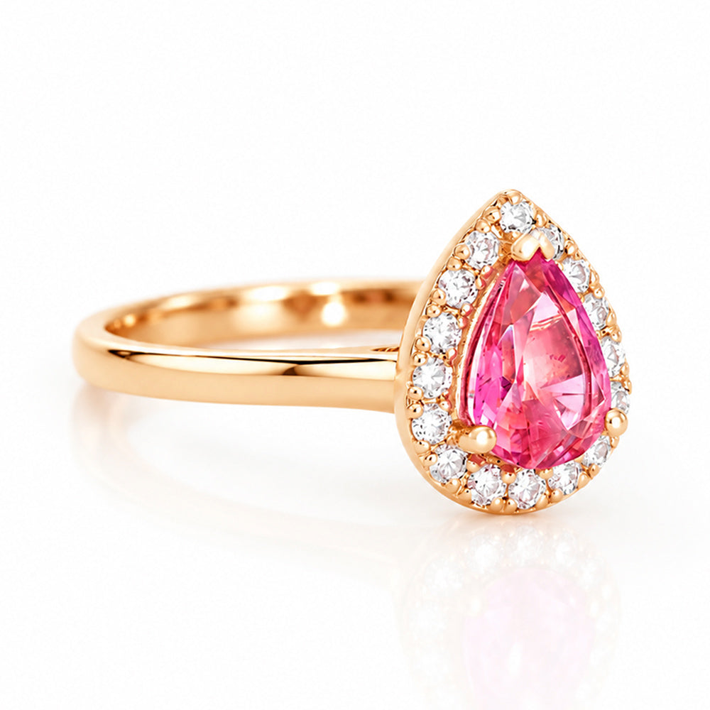 Clara, Pink Tourmaline and Diamond Ring - Victoria's Jewellery