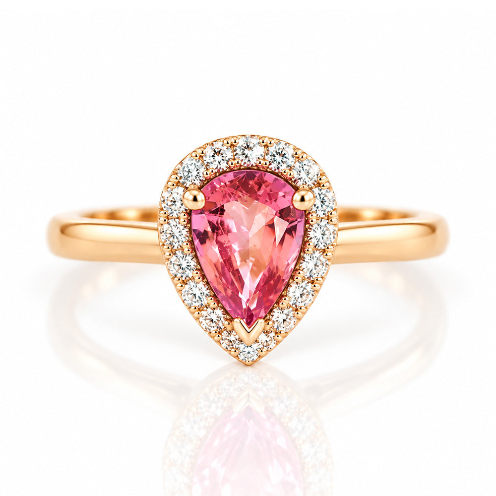 Clara, Pink Tourmaline and Diamond Ring - Victoria's Jewellery