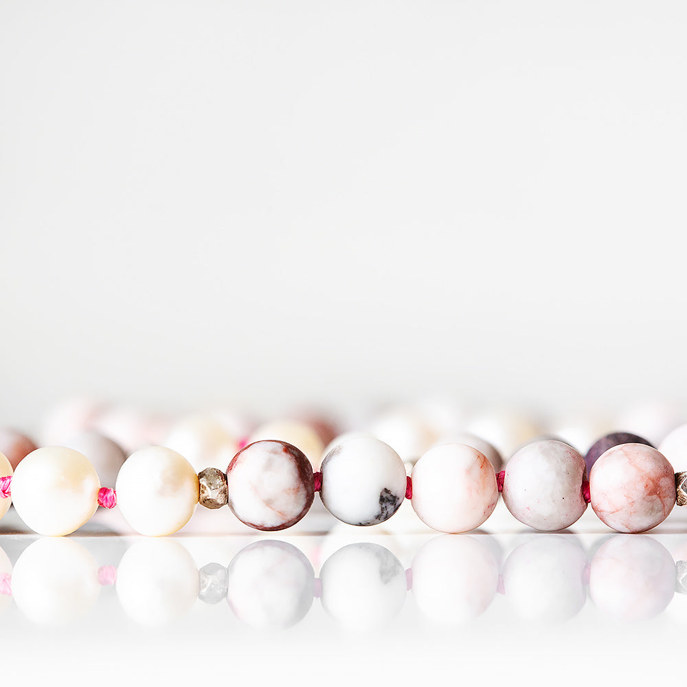 Fresh Water Pearl and Unpolished Agate Necklace