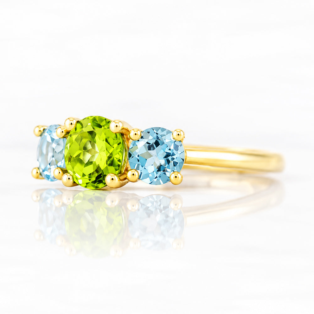 Aria, a Topaz and Peridot Trilogy Ring - Victoria's Jewellery