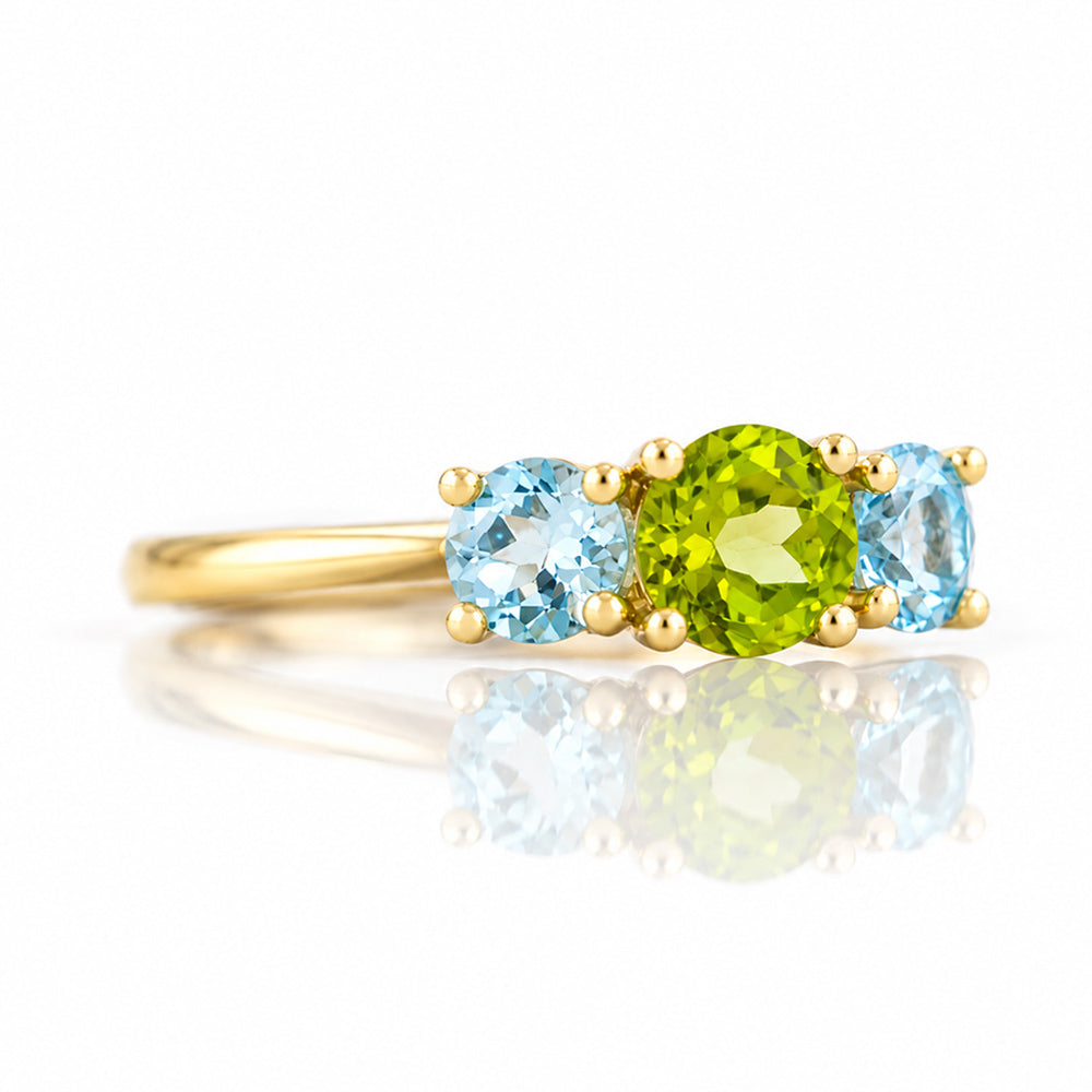 Aria, a Topaz and Peridot Trilogy Ring - Victoria's Jewellery