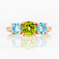 Aria, a Topaz and Peridot Trilogy Ring - Victoria's Jewellery