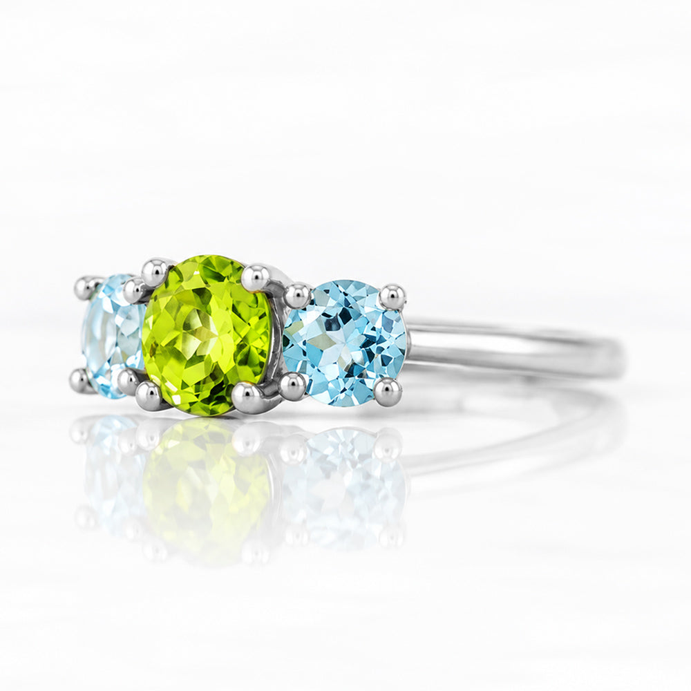 Aria, a Topaz and Peridot Trilogy Ring - Victoria's Jewellery