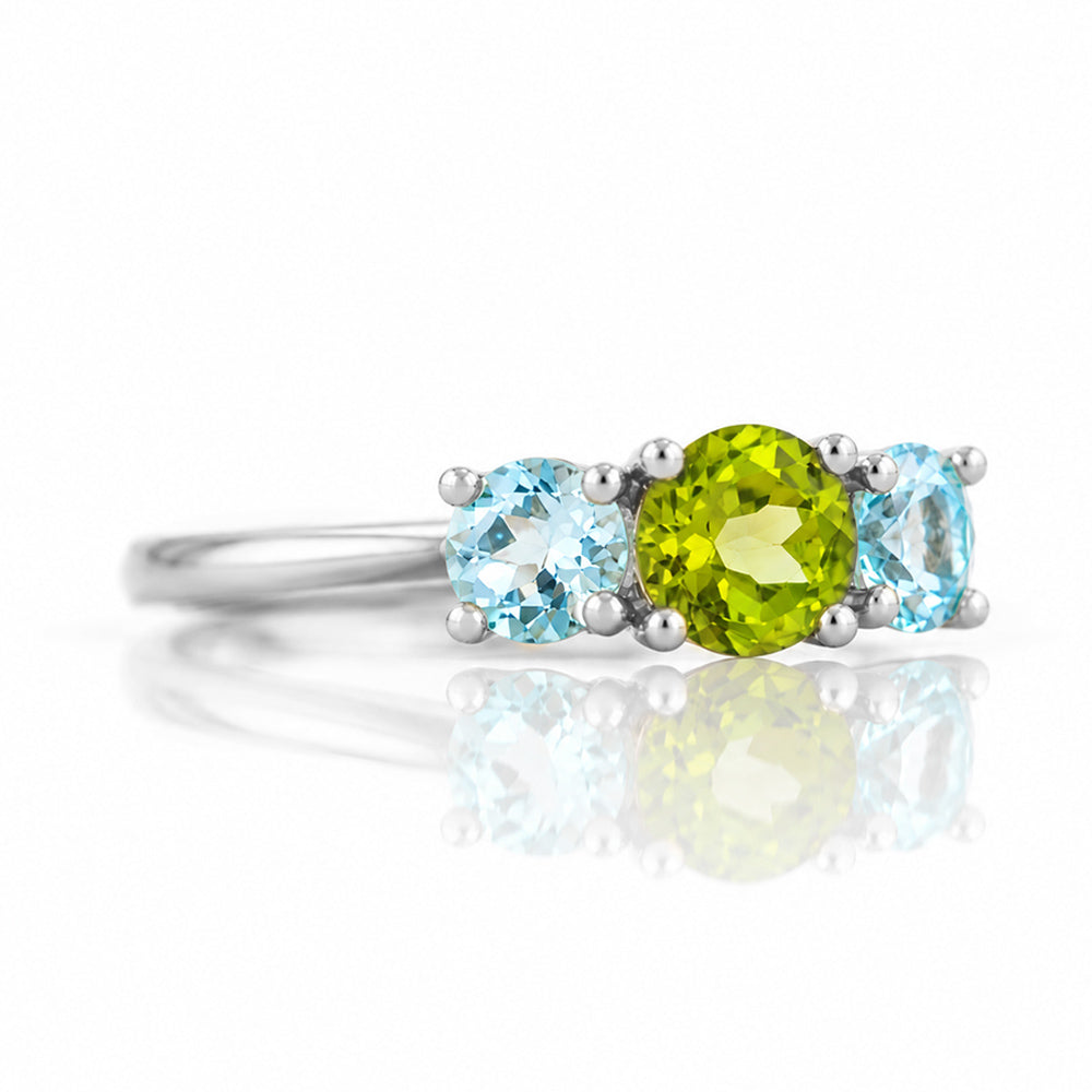 Aria, a Topaz and Peridot Trilogy Ring - Victoria's Jewellery