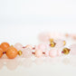 The Pink Opal, Rose Quartz and Orange Calcite Necklace with Gold Details - Victoria's Jewellery