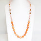 The Pink Opal, Rose Quartz and Orange Calcite Necklace with Gold Details - Victoria's Jewellery