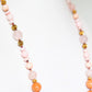 The Pink Opal, Rose Quartz and Orange Calcite Necklace with Gold Details - Victoria's Jewellery