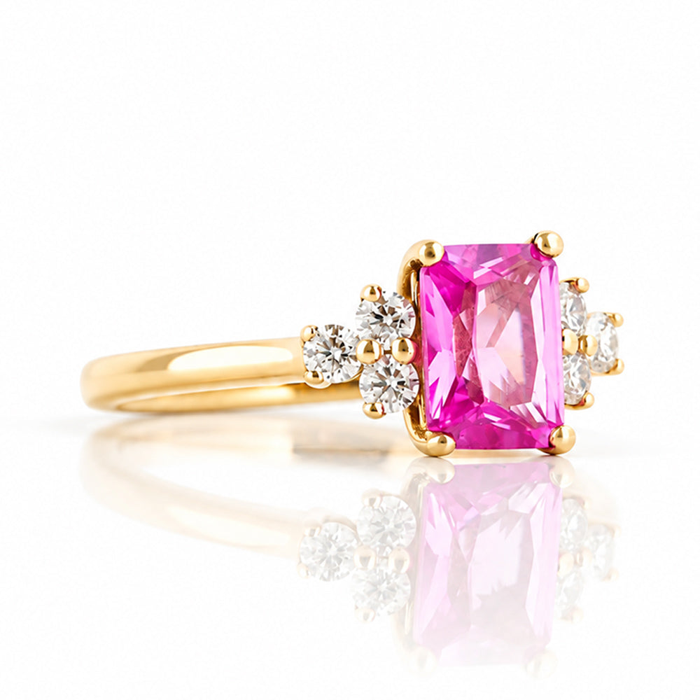 Este, a Pink Sapphire and Diamond Ring - Victoria's Jewellery
