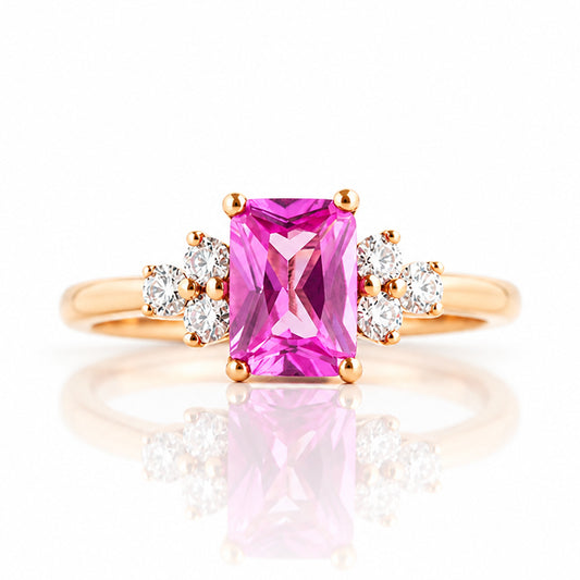Este, a Pink Sapphire and Diamond Ring - Victoria's Jewellery