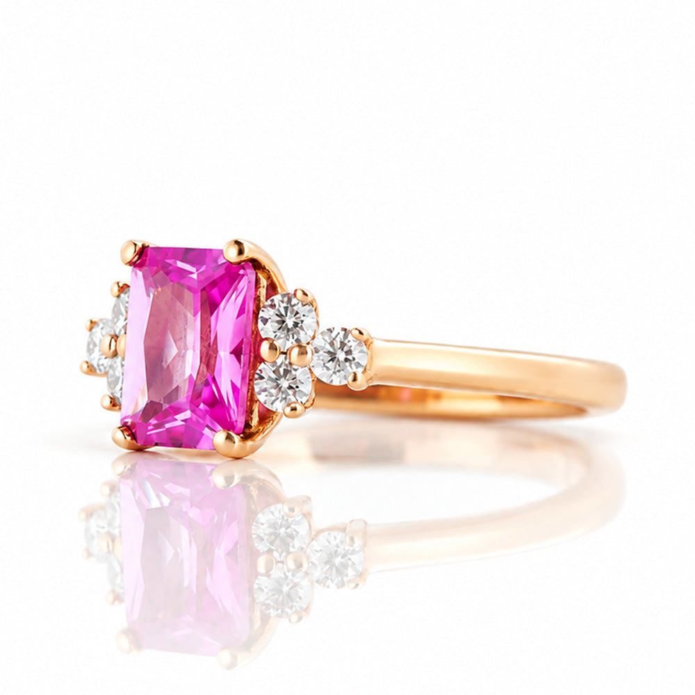 Este, a Pink Sapphire and Diamond Ring - Victoria's Jewellery