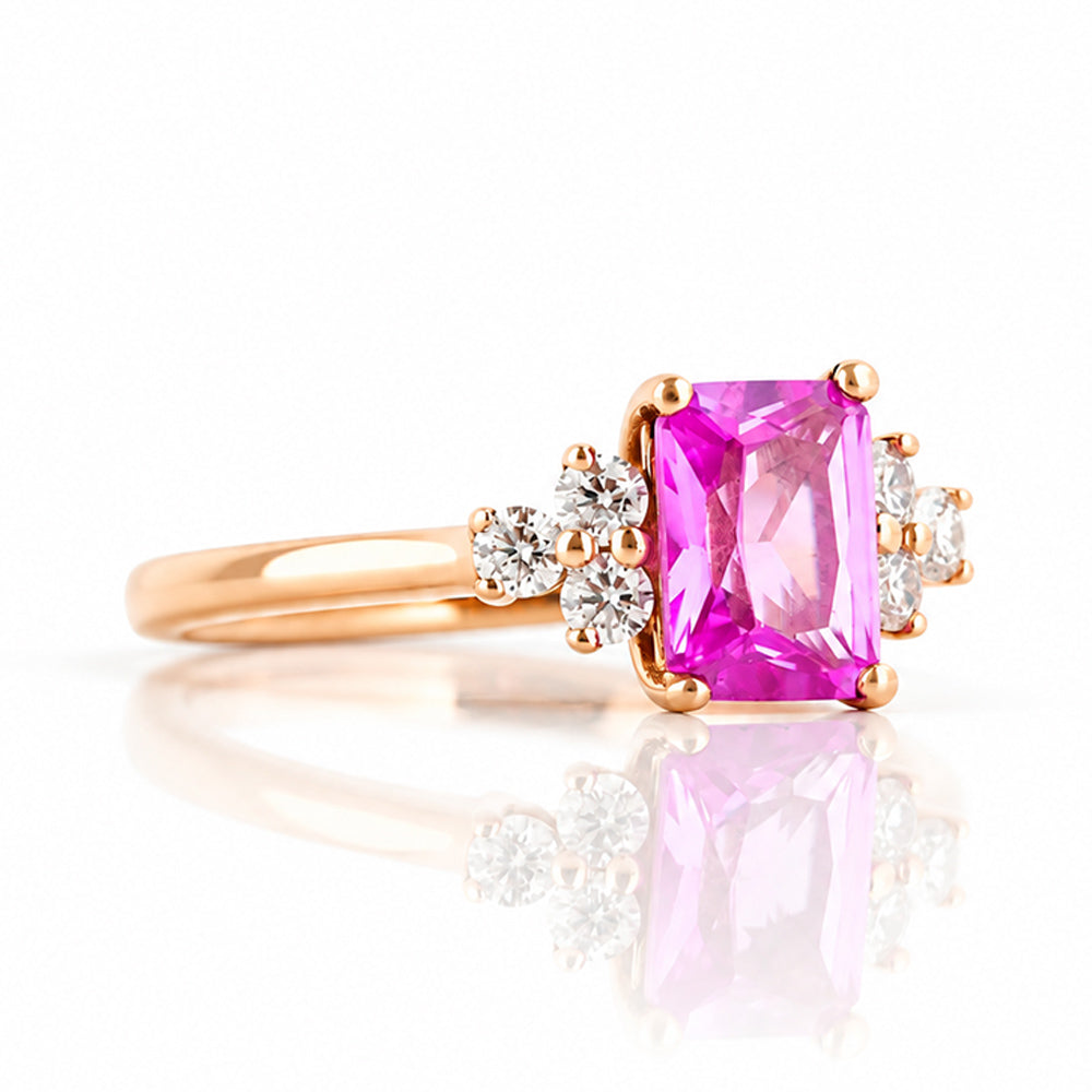 Este, a Pink Sapphire and Diamond Ring - Victoria's Jewellery